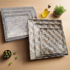 Elegant One Set Shell Tray Square - Transform Your Space with a Touch of the Ocean