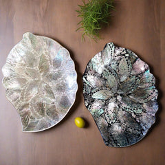 One Set Elegant Abalone Shell Plate - Transform Your Dining Experience with Handcrafted Elegance