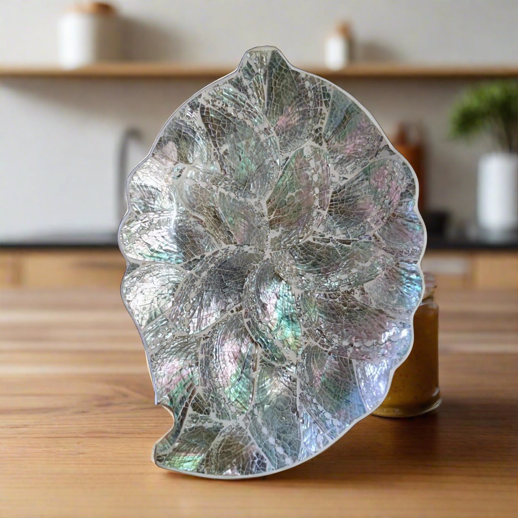One Set Elegant Abalone Shell Plate - Transform Your Dining Experience with Handcrafted Elegance