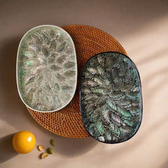 Elevate Your Kitchen Elegance with Handcrafted Abalone Shell Tray - Transform Your Space with a Touch of Oceanic Charm