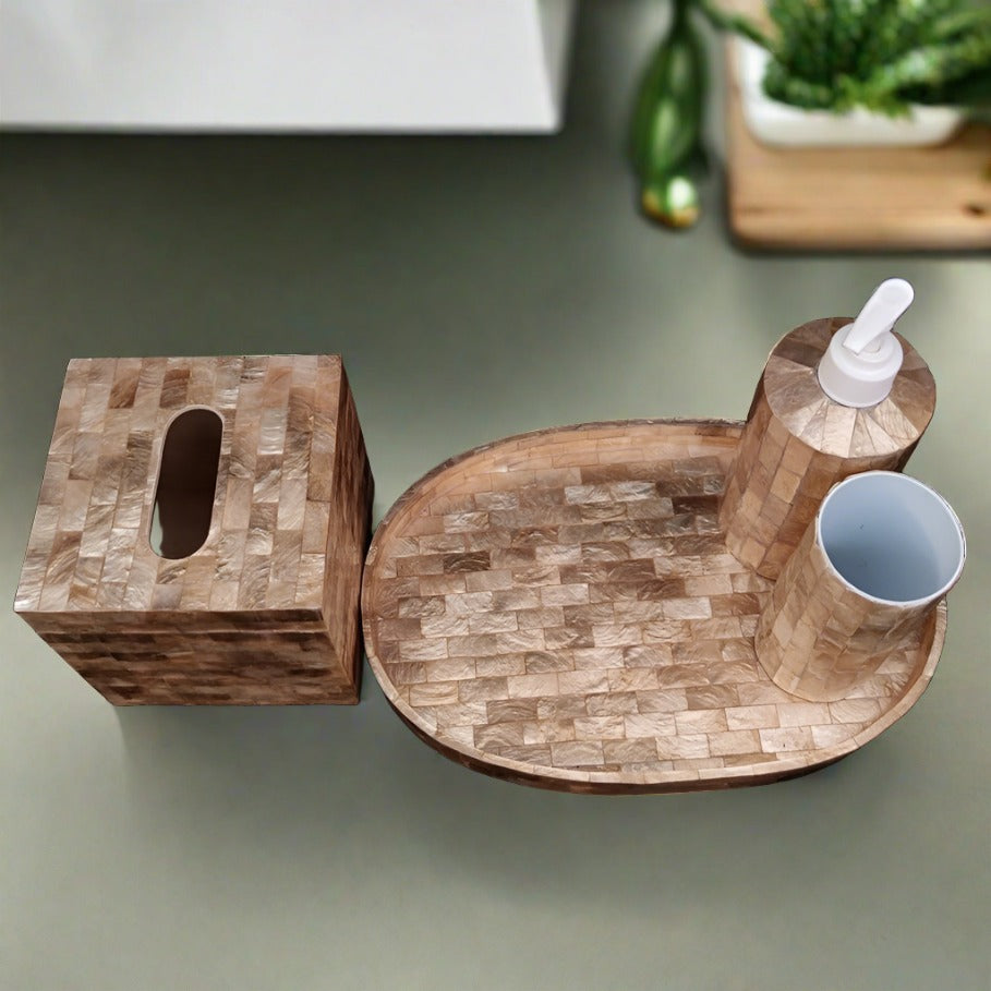 Soap Dispenser Bathroom Set - Luxurious Handcrafted Bathroom Accessories for the Discerning Woman
