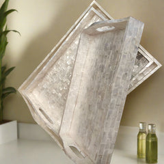 Elegant Silver Shell Tray - Add a Touch of Sophistication to Your Dining Experience