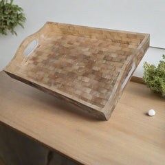 Handcrafted Luxury for the Discerning Home Gold Capiz Shell Tray