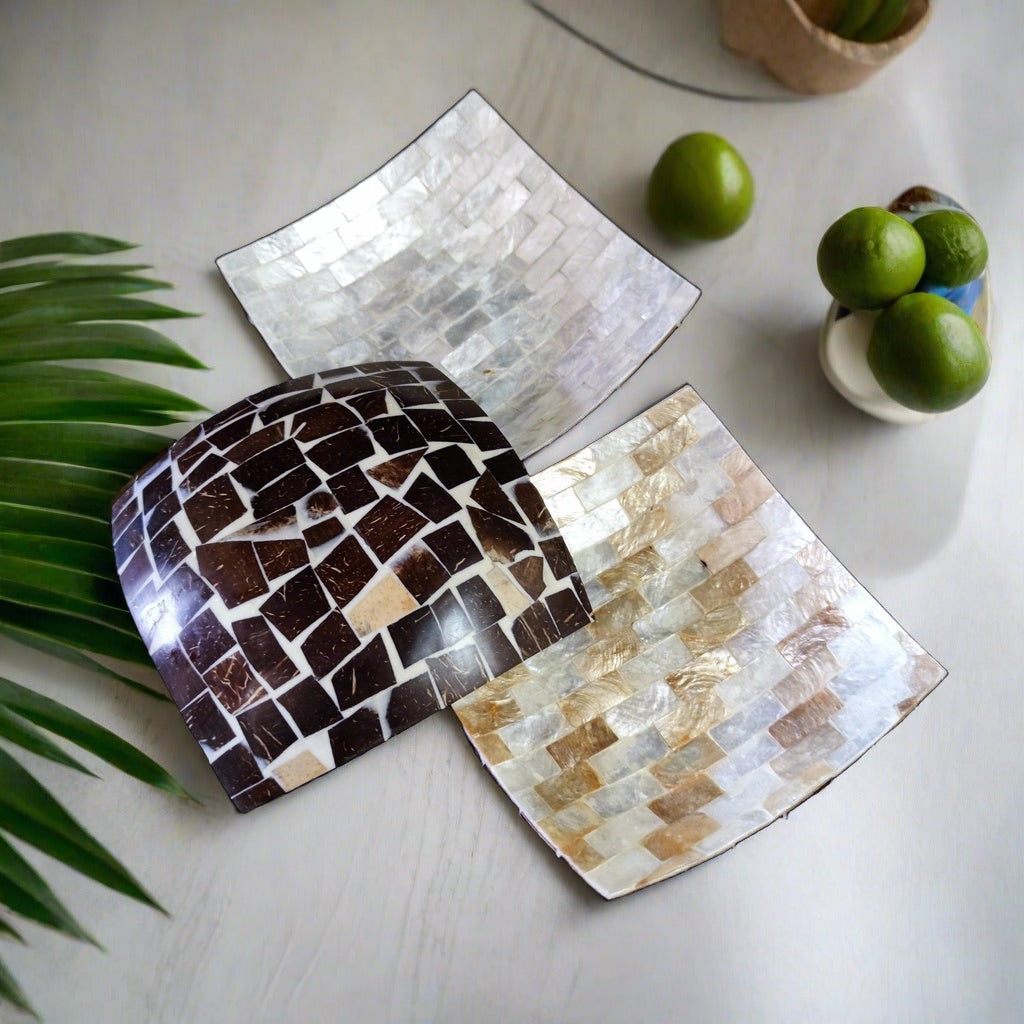 Elevate Your Dining Elegance with Premium Coconut Shell Plates - Handcrafted Luxury for Every Occasion