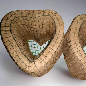 10 pcs Handmade Coconut Coir Pot - Heart Shaped