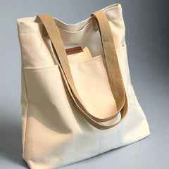 Elegant Women's Canvas Tote Bag  Large Capacity, Advanced Design, and Versatile Style