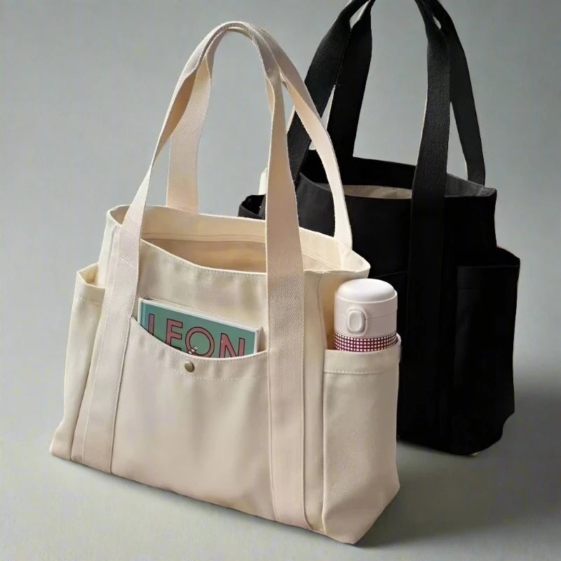 Chic Canvas Women Tote Bag - Perfect for Work, Class, and Everything in Between