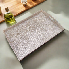 Elegant XXL Shell Tray for Sophisticated Hosting - Enhance Your Dining Experience with Handcrafted Luxury