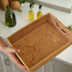 Eco-Friendly Rattan Tray - Sustainable Elegance for Everyday Use